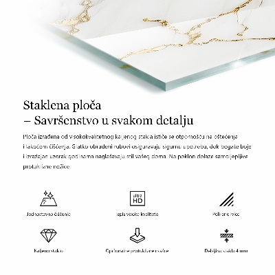 Obdélníková stolová deska Stylový mramorový vzor