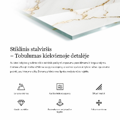 Obdélníková stolová deska Stylový mramorový vzor