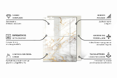 Obdélníková stolová deska Mramorové žíly v designu