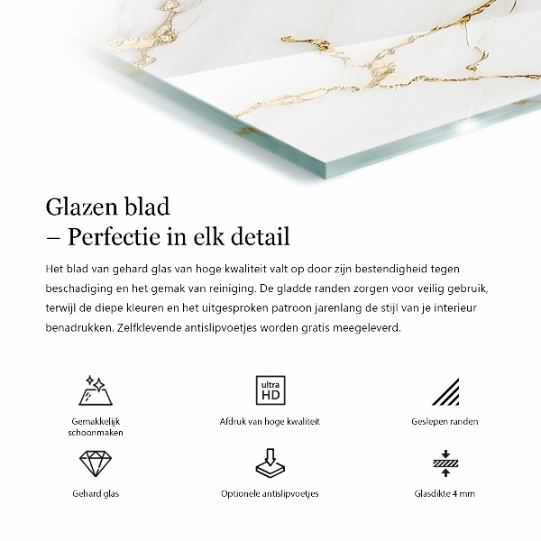 Obdélníková stolová deska Mramorové žíly v designu