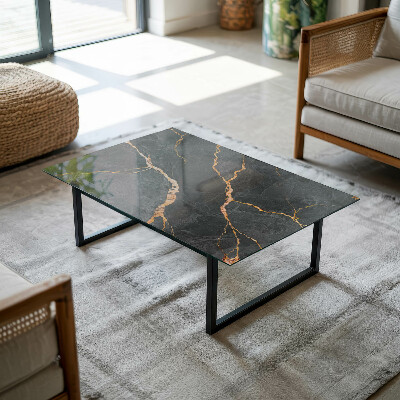 Obdélníková stolová deska Mramorové žíly v designu