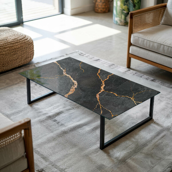 Obdélníková stolová deska Mramorové žíly v designu