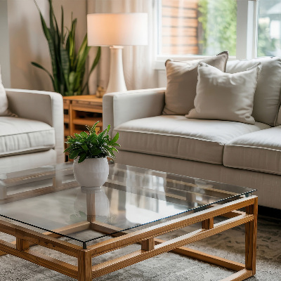 Deska na stůl Průhledná obdélníková