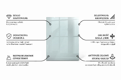 Deska na stůl Průhledná obdélníková