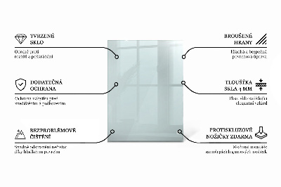 Deska na stůl Průhledná obdélníková