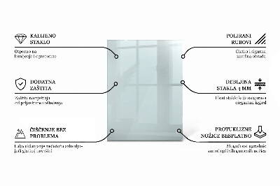 Deska na stůl Průhledná obdélníková