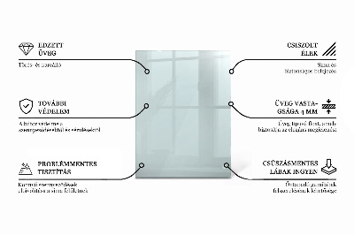 Deska na stůl Průhledná obdélníková