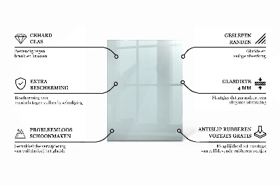Deska na stůl Průhledná obdélníková