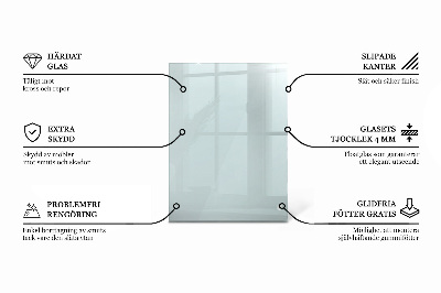 Deska na stůl Průhledná obdélníková
