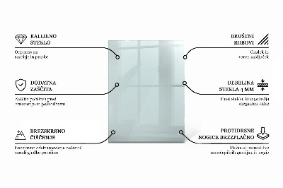 Deska na stůl Průhledná obdélníková