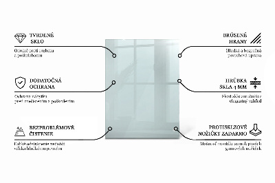 Deska na stůl Průhledná obdélníková