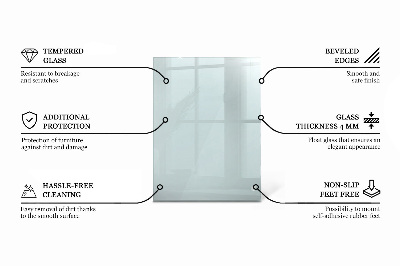 Deska na stůl Průhledná obdélníková
