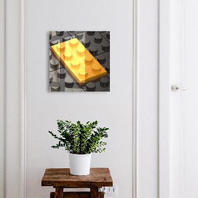 Ozdobná skříňka na klíče Žlutý blok