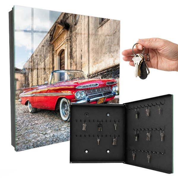 Ozdobná skříňka na klíče Retro auto