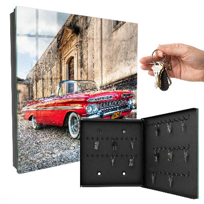 Ozdobná skříňka na klíče Retro auto
