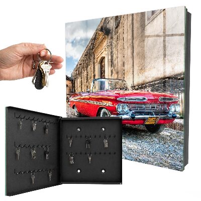 Ozdobná skříňka na klíče Retro auto