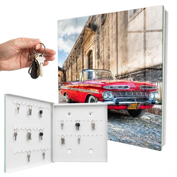 Ozdobná skříňka na klíče Retro auto