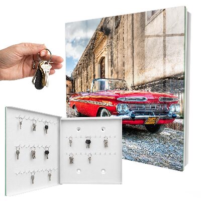 Ozdobná skříňka na klíče Retro auto