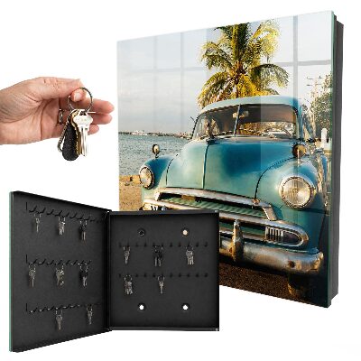 Nástěnná skříňka na klíče Retro auto