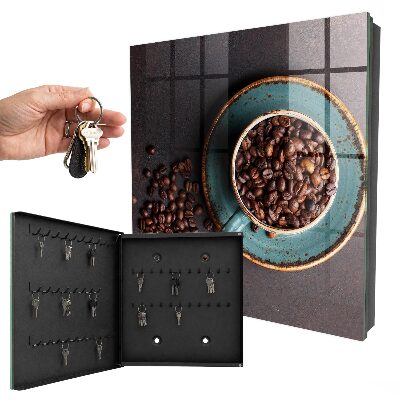 Ozdobná skříňka na klíče Kávová zrna