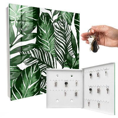 Nástěnná skříňka na klíče Rostlinné vzory