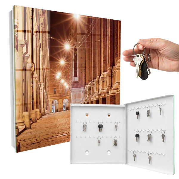 Nástěnná skříňka na klíče Město v noci