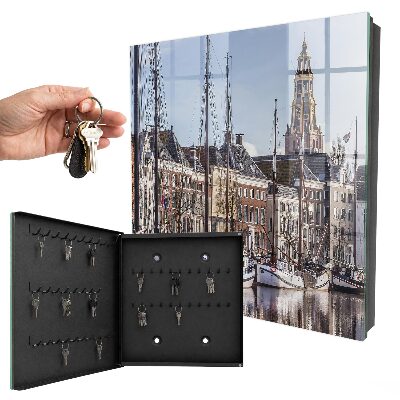 Ozdobná skříňka na klíče Plachty na vodě