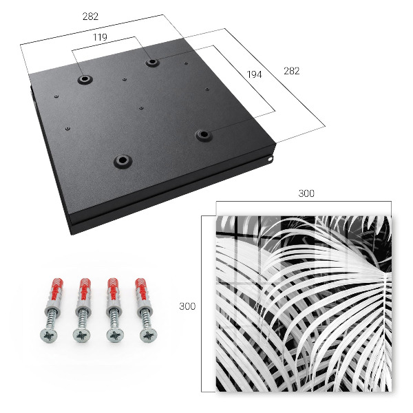 Ozdobná skříňka na klíče Palmové listy