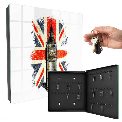 Nástěnná skříňka na klíče Britský symbol
