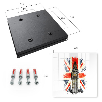 Nástěnná skříňka na klíče Britský symbol