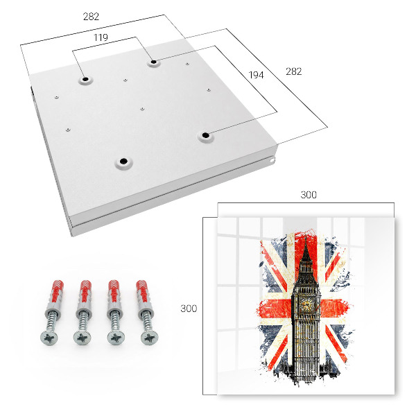 Nástěnná skříňka na klíče Britský symbol