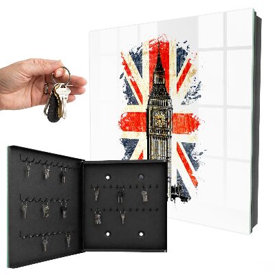 Nástěnná skříňka na klíče Britský symbol