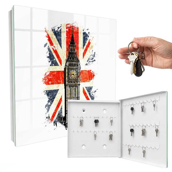 Nástěnná skříňka na klíče Britský symbol