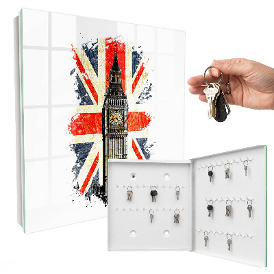 Nástěnná skříňka na klíče Britský symbol