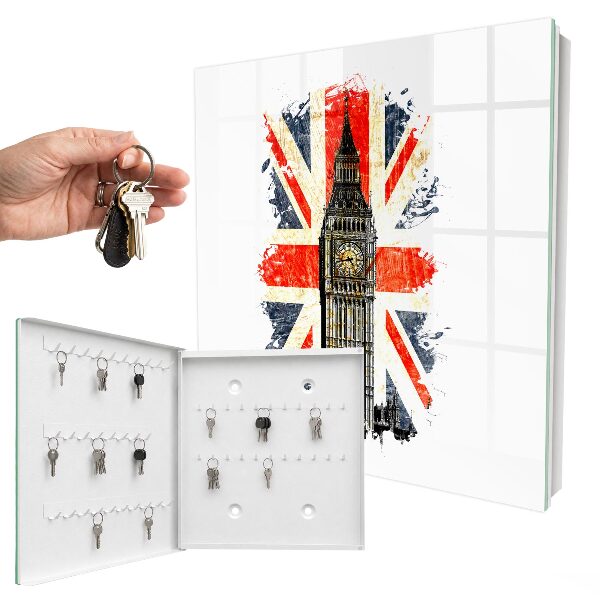 Nástěnná skříňka na klíče Britský symbol