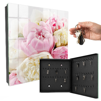 Ozdobná skříňka na klíče Pastelové květiny