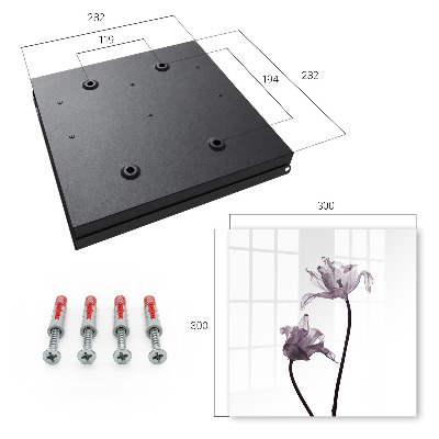 Nástěnná skříňka na klíče Minimalistické květiny