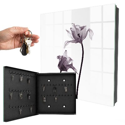 Nástěnná skříňka na klíče Minimalistické květiny