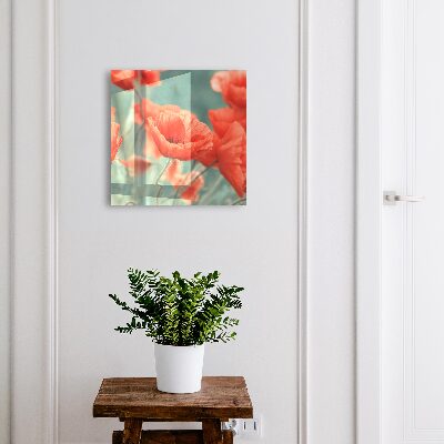 Ozdobná skříňka na klíče Červené máky