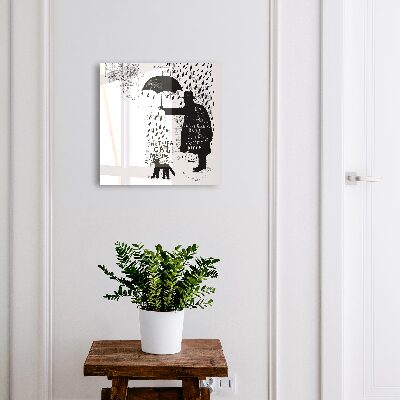 Nástěnná skříňka na klíče Černá silueta