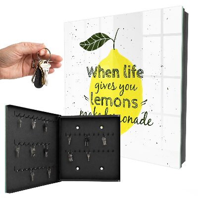 Nástěnná skříňka na klíče Citronový motiv