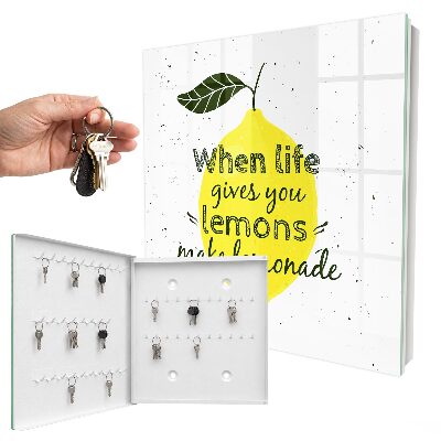 Nástěnná skříňka na klíče Citronový motiv