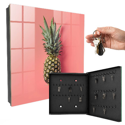 Nástěnná skříňka na klíče Exotický ananas
