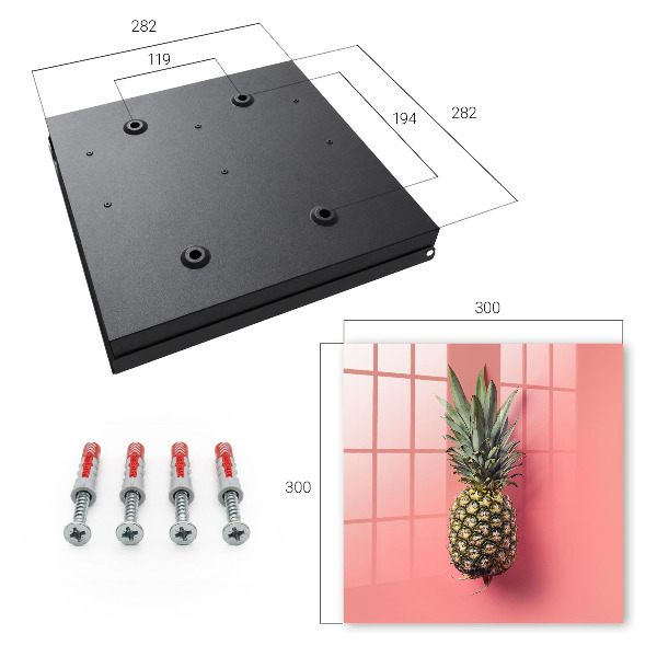 Nástěnná skříňka na klíče Exotický ananas