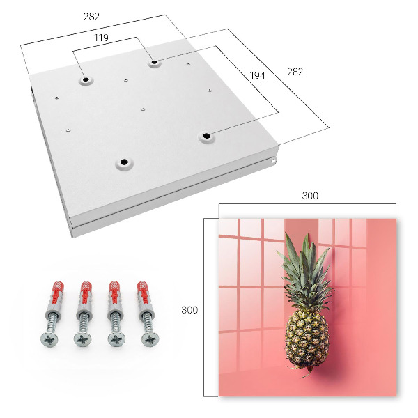 Nástěnná skříňka na klíče Exotický ananas