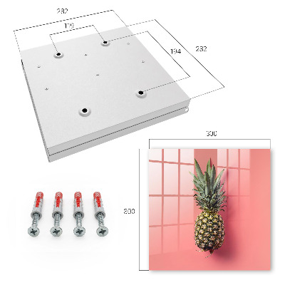 Nástěnná skříňka na klíče Exotický ananas