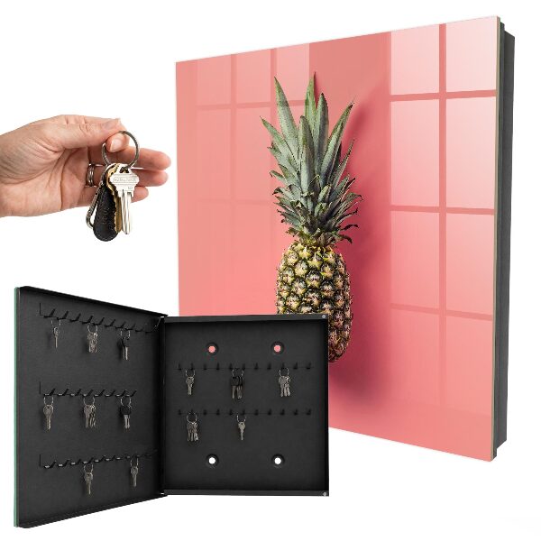 Nástěnná skříňka na klíče Exotický ananas