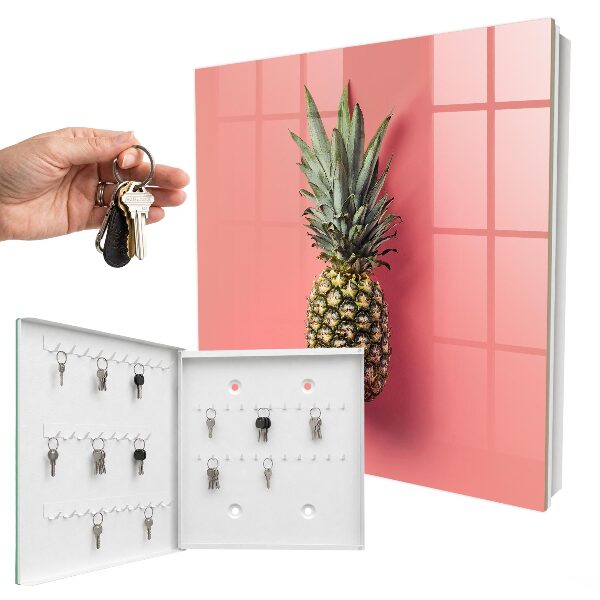 Nástěnná skříňka na klíče Exotický ananas