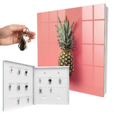 Nástěnná skříňka na klíče Exotický ananas