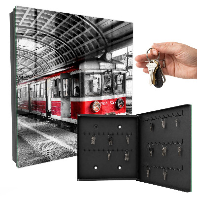 Nástěnná skříňka na klíče Železniční symetrie